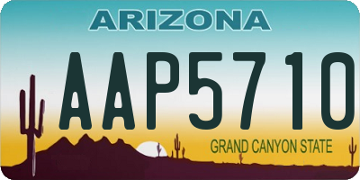 AZ license plate AAP5710