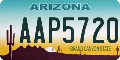 AZ license plate AAP5720