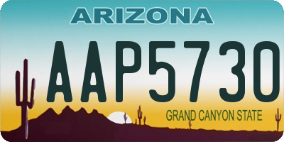 AZ license plate AAP5730