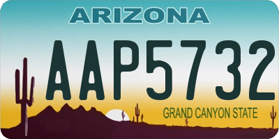AZ license plate AAP5732