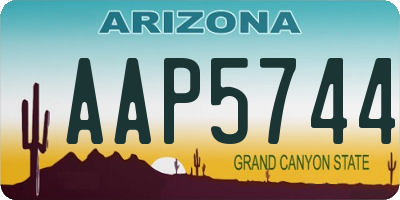 AZ license plate AAP5744