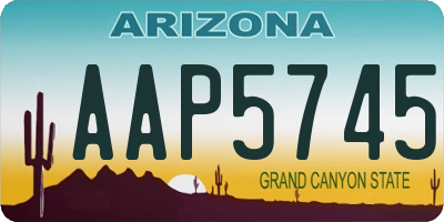 AZ license plate AAP5745