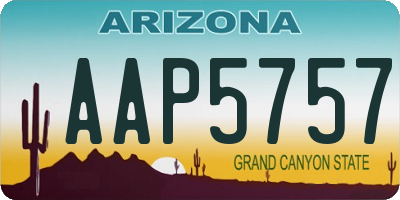 AZ license plate AAP5757