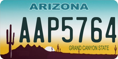 AZ license plate AAP5764