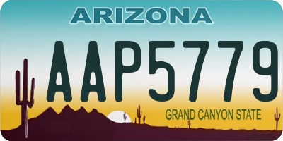 AZ license plate AAP5779