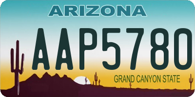 AZ license plate AAP5780