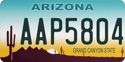 AZ license plate AAP5804