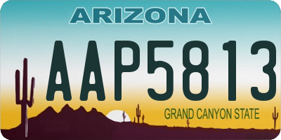 AZ license plate AAP5813