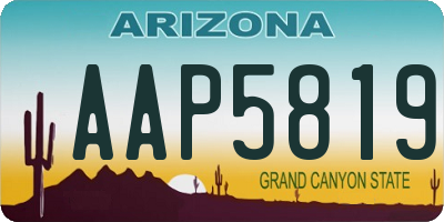 AZ license plate AAP5819
