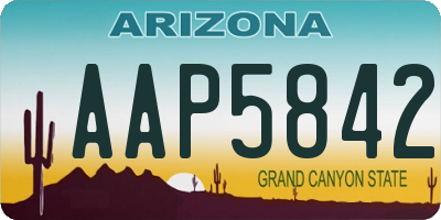 AZ license plate AAP5842