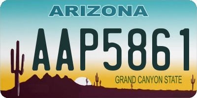 AZ license plate AAP5861