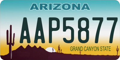 AZ license plate AAP5877