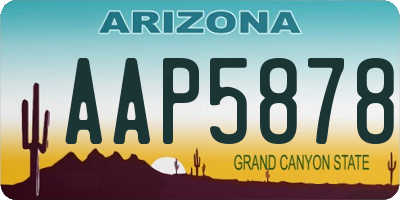 AZ license plate AAP5878