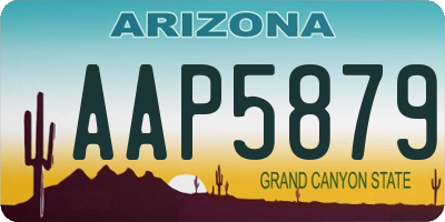 AZ license plate AAP5879