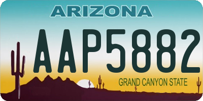 AZ license plate AAP5882