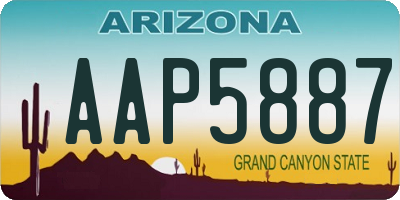 AZ license plate AAP5887