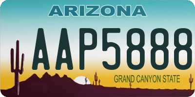 AZ license plate AAP5888