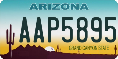 AZ license plate AAP5895