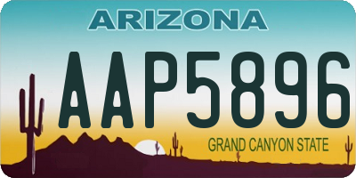 AZ license plate AAP5896