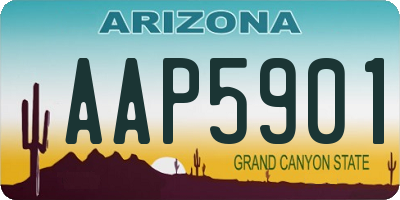 AZ license plate AAP5901