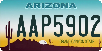 AZ license plate AAP5902