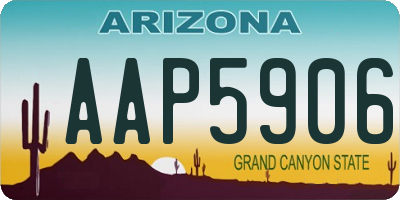 AZ license plate AAP5906