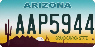 AZ license plate AAP5944