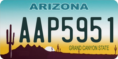 AZ license plate AAP5951