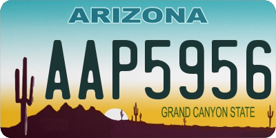 AZ license plate AAP5956