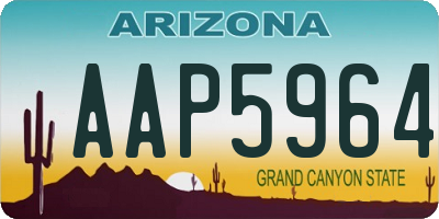 AZ license plate AAP5964