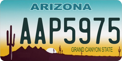 AZ license plate AAP5975