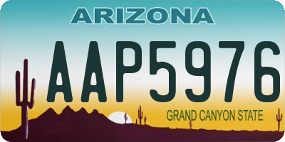 AZ license plate AAP5976