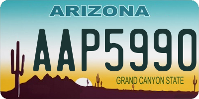 AZ license plate AAP5990