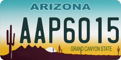 AZ license plate AAP6015