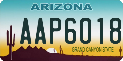 AZ license plate AAP6018