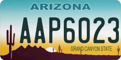 AZ license plate AAP6023