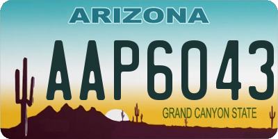 AZ license plate AAP6043