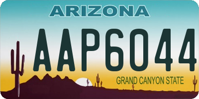 AZ license plate AAP6044