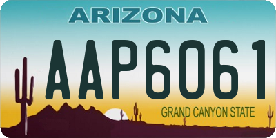 AZ license plate AAP6061