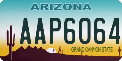 AZ license plate AAP6064