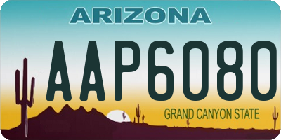AZ license plate AAP6080
