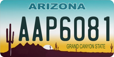 AZ license plate AAP6081