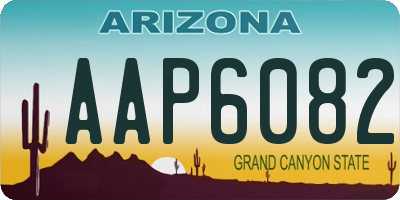 AZ license plate AAP6082