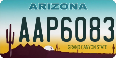 AZ license plate AAP6083