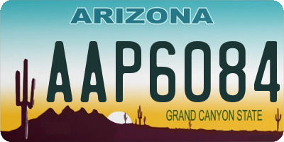 AZ license plate AAP6084