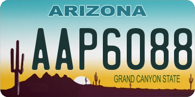 AZ license plate AAP6088