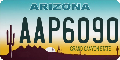 AZ license plate AAP6090