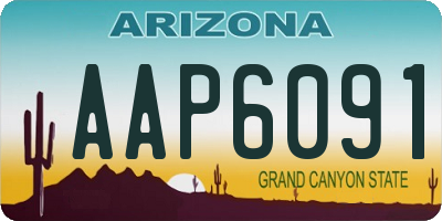 AZ license plate AAP6091