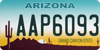 AZ license plate AAP6093