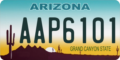 AZ license plate AAP6101